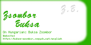 zsombor buksa business card